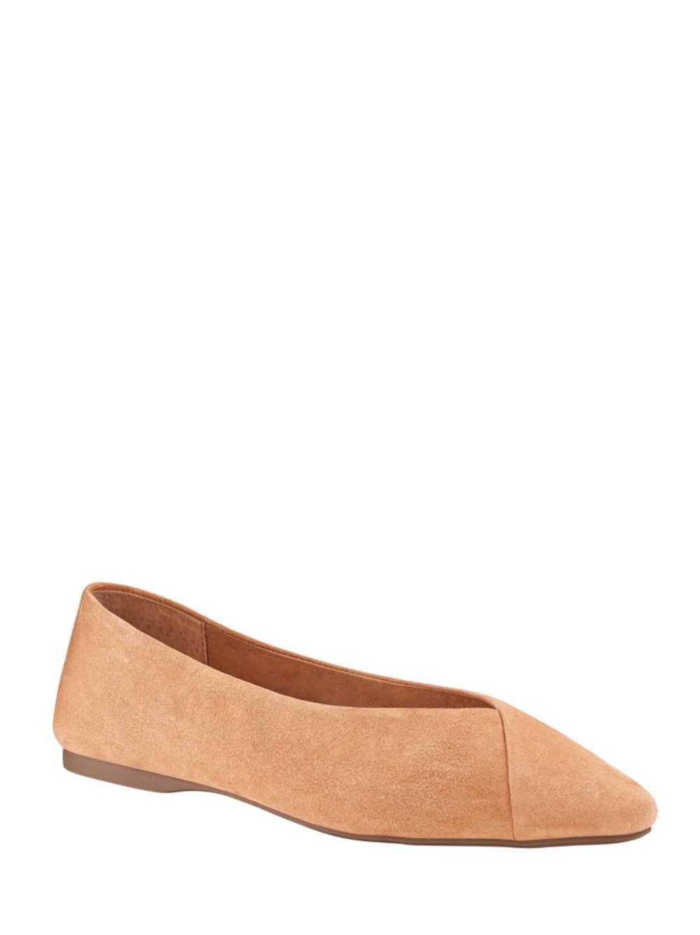 Birdies Goldfinch Cushioned Insole Suede Ballet Flats in Light Brown